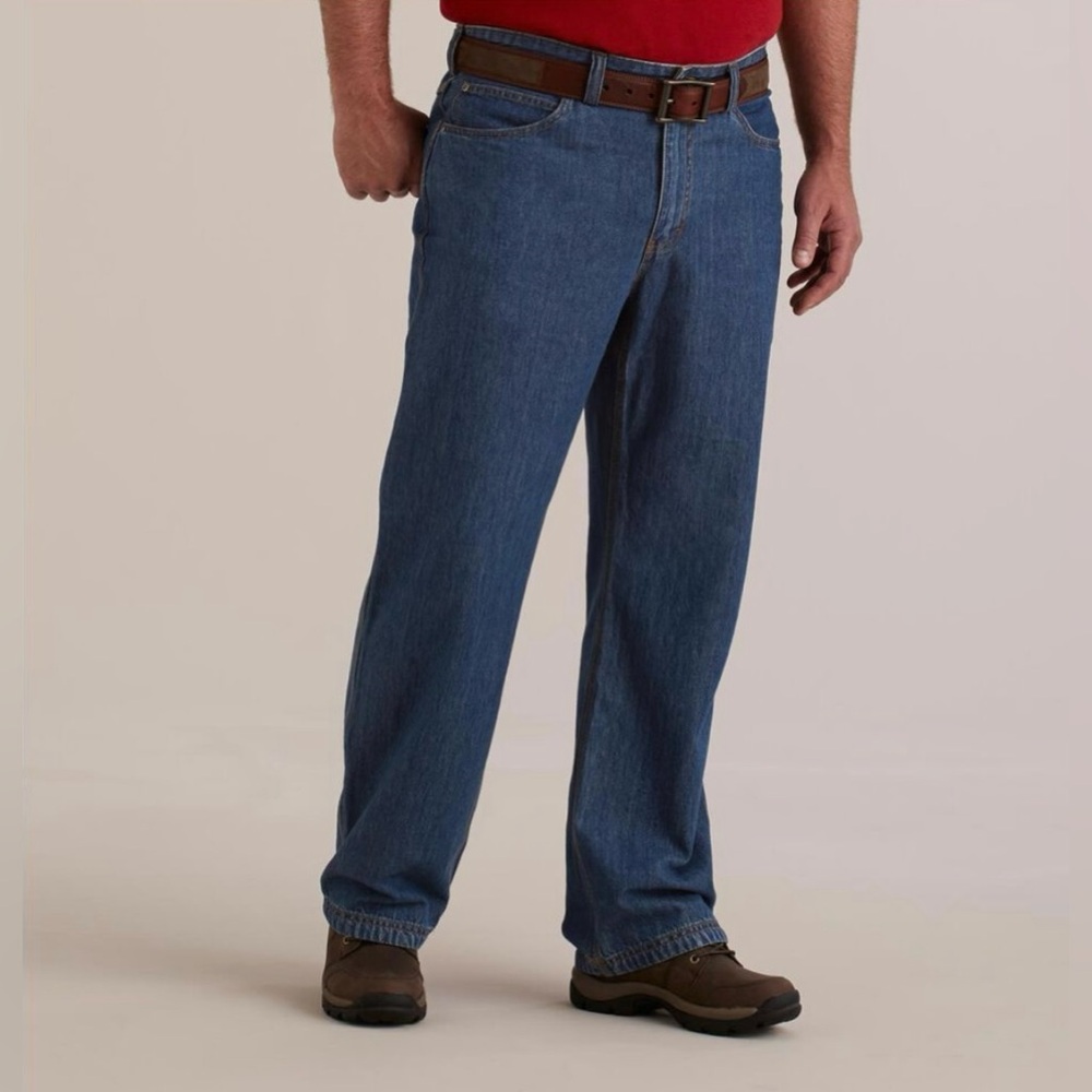 Duluth Trading Co Men's Ballroom Midweight Relaxed Straight Jeans Blue 34x30
